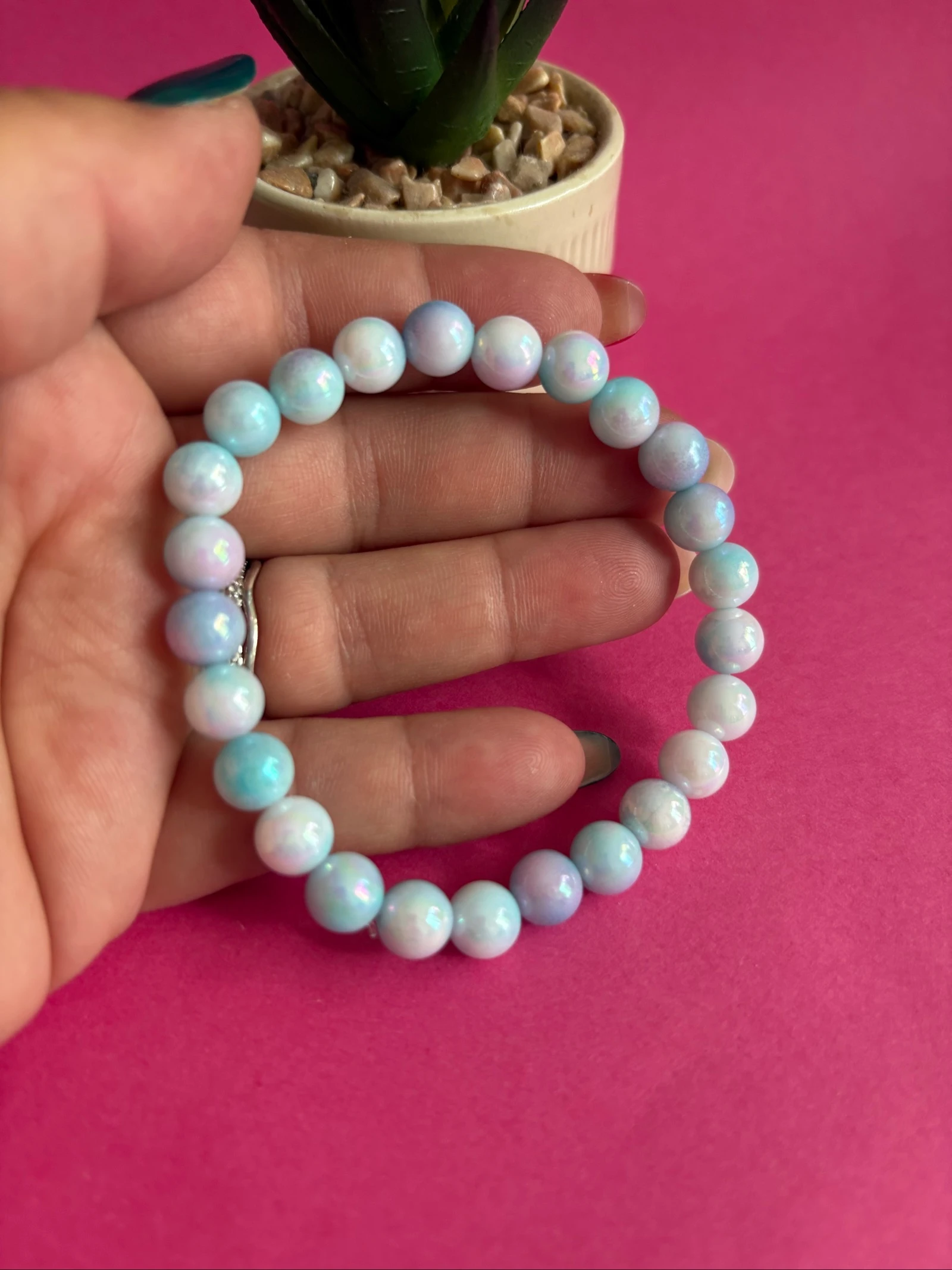 Lote de 3 pulseiras de contas de acrílico – photo 3